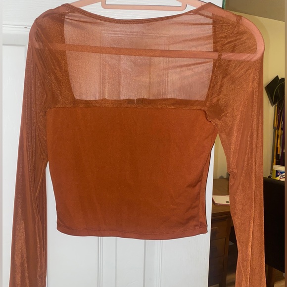 Ariana Grande Mesh Brown/Burnt orange corset top - Picture 5 of 5